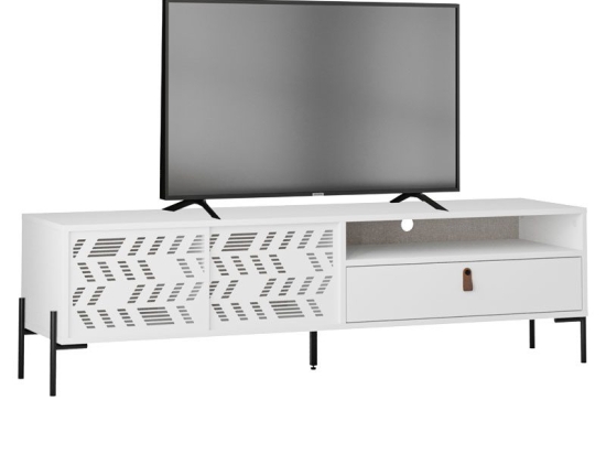 Έπιπλο τηλεόρασης Melati pakoworld λευκό 170x45x48.5εκ