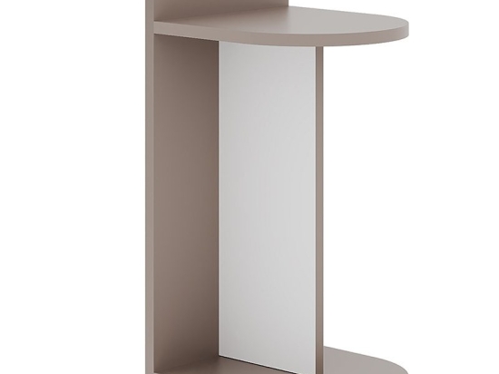 Βοηθητικό τραπέζι Libra pakoworld μόκα-λευκό 30x34x60εκ