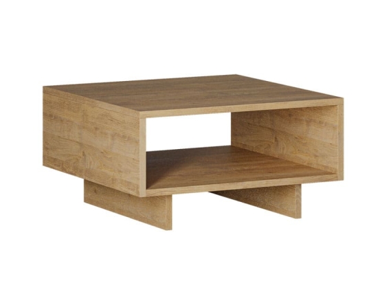 Τραπέζι σαλονιού Hola pakoworld μελαμίνης oak 60x60x32εκ