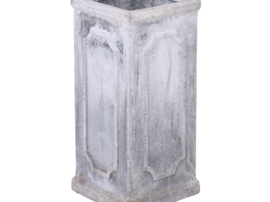 FLOWER POT ΑΠΟΧΡΩΣΗ WHITE WASH 22X22X47CM
