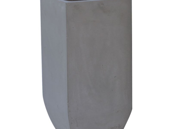 FLOWER POT-1 CEMENT GREY 35X35X80CM