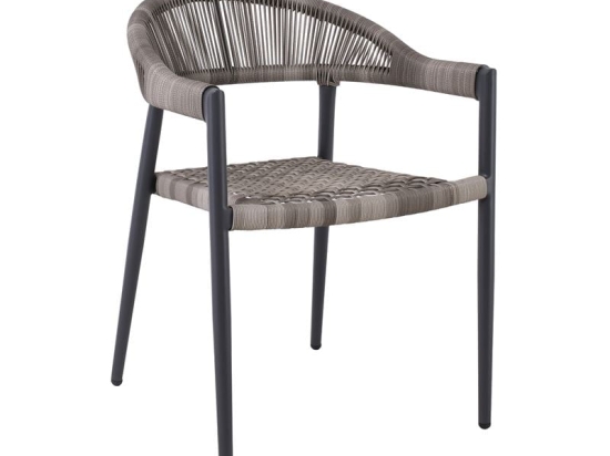 MADISON ΠΟΛΥΘΡΟΝΑ ΒΕΡΑΝΤΑΣ- ΚΗΠΟΥ, ALU ΑΝΘΡΑΚΙ, ROPE WICKER ΓΚΡΙ, ΣΤΟΙΒΑΖΟΜΕΝΗ