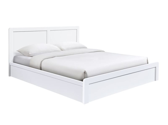 CALIBER ΚΡΕΒΑΤΙ ΔΙΠΛΟ ΓΙΑ ΣΤΡΩΜΑ 160X200CM, ΑΠΟΧΡΩΣΗ ΑΣΠΡΟ