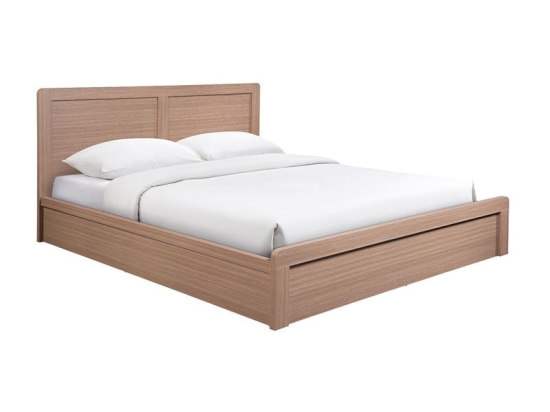 CALIBER ΚΡΕΒΑΤΙ ΔΙΠΛΟ ΓΙΑ ΣΤΡΩΜΑ 160X200CM, ΑΠΟΧΡΩΣΗ SONOMA OAK
