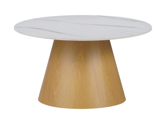 ΤΡΑΠΕΖΙ ΣΑΛΟΝΙΟΥ SOLEIRE INART ΛΕΥΚΟ ΜΑΡΜΑΡΟΥ SINTERED STONE Φ70X40ΕΚ