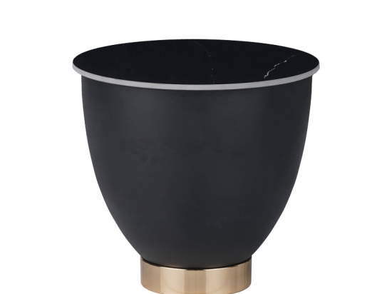 ΒΟΗΘΗΤΙΚΟ ΤΡΑΠΕΖΙ ERASMINE INART ΜΑΥΡΟ ΜΑΡΜΑΡΟΥ SINTERED STONE Φ50X45ΕΚ