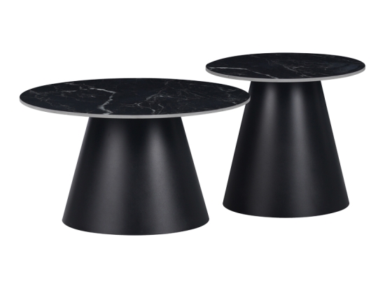 ΒΟΗΘΗΤΙΚΑ ΤΡΑΠΕΖΙΑ FABRIN INART ΜΑΥΡΟ ΜΑΡΜΑΡΟΥ SINTERED STONE-ΜΑΥΡΟ ΜΕΤΑΛΛΟ
