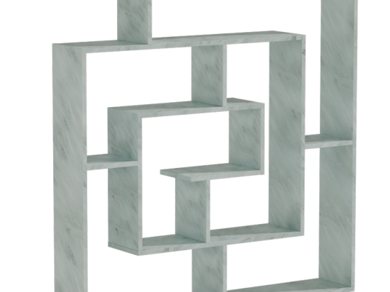 ΒΙΒΛΙΟΘΗΚΗ NARDY PAKOWORLD ΛΕΥΚΟ ΜΑΡΜΑΡΟΥ 125X22X129ΕΚ