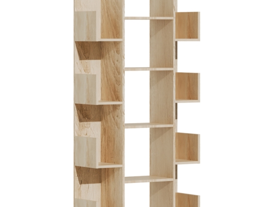 ΒΙΒΛΙΟΘΗΚΗ CHARLES PAKOWORLD ΜΕΛΑΜΙΝΗΣ ΦΥΣΙΚΟ 90X31X182,5ΕΚ