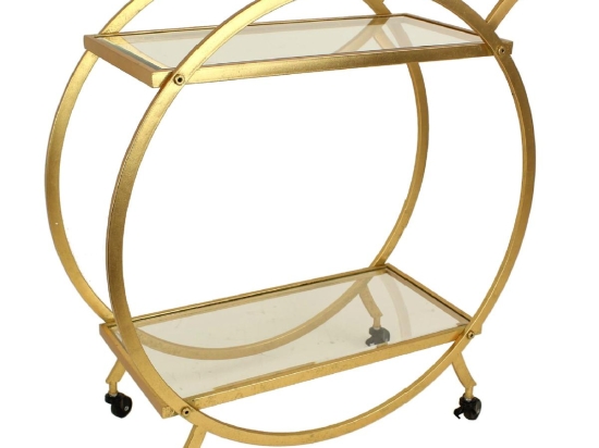 ΡΑΦΙΕΡΑ ARTELIBRE ΧΡΥΣΟ ΜΕΤΑΛΛΟ 72.5X30.5X74CM
