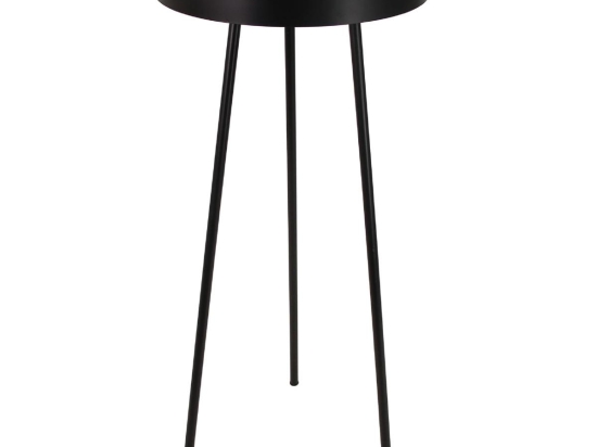 ΤΡΑΠΕΖΑΚΙ ARTELIBRE ΜΑΥΡΟ ΜΕΤΑΛΛΟ 42.5X42.5X98CM