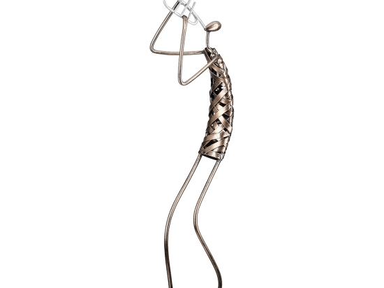 ΦΙΓΟΥΡΑ ΜΟΥΣΙΚΟΣ 'RIBBON' ΜΕΤΑΛΛΟ ΜΠΡΟΝΖΕ 5X15X54CM