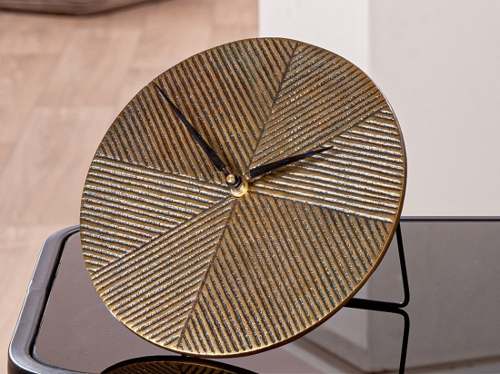 FLOOR/TABLE ΡΟΛΟΙ "RAPA" ΑΛΟΥΜΙΝΙΟ ΜΠΡΟΥΝΤΖΙΝΟ PU L. 155 CM D. 205 CM
