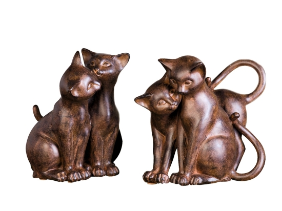ΦΙΓΟΥΡΑ CAT ΠΟΛΥΡΕΖΙΝΗ BROWN PU PCS. ASSORTED H. 18 CM