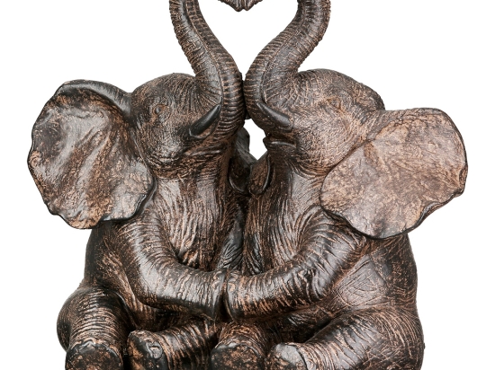  FIGURE ELEPHANT SYNTHETIC RESIN BROWN 18X18X12CM 18X18X12CM