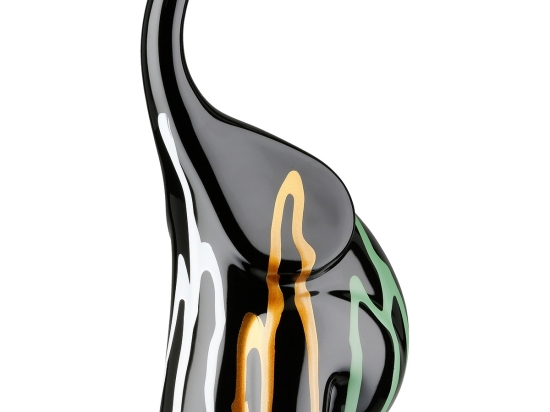  FIGURE ELEPHANT CERAMIC BLACK 12X8X19CM 12X8X19CM