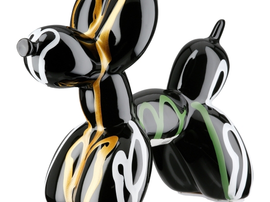  FIGURE DOG BALLOON DOG ΚΕΡΑΜΙΚΟ ΠΟΛΥΧΡΩΜΟ ΜΑΥΡΟ 19X8X15CM 19X8X15CM