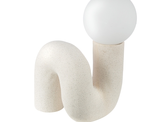  ΕΠΙΤΡΑΠΕΖΙΟ ΦΩΤΙΣΤΙΚΟ ORGANIC CERAMIC BEIGE WHITE 18X17X30CM 18X17X30CM