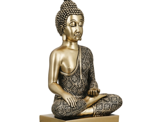  FIGURE BUDDHA SYNTHETIC RESIN ΧΡΥΣΟΧΡΩΜΟ 12X8X22CM 12X8X22CM