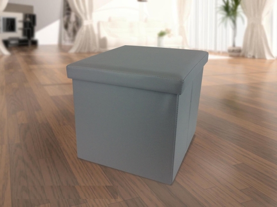 ΣΚΑΜΠΟ ΜΕ ΑΠΟΘΗΚΕΥΤΙΚΟ ΧΩΡΟ ΓΚΡΙ ΔΕΡΜΑ 38X38X38CM