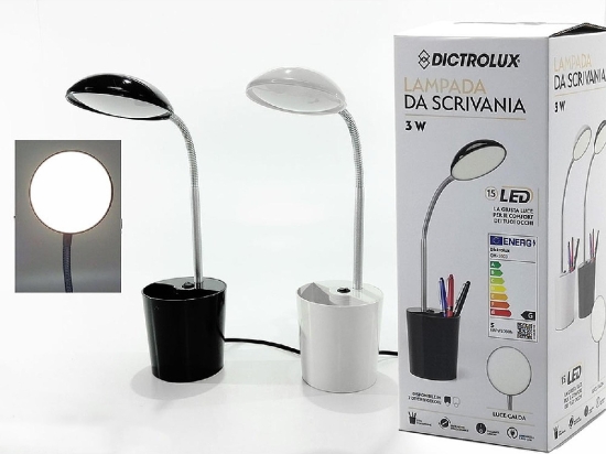 ΛΑΜΠΑ ΕΠΙΤΡΑΠΕΖΙΑ LED 3W ΜΕ ΜΟΛΥΒΟΘΗΚΗ ΣΕ 2 ΧΡΩΜΑΤΑ