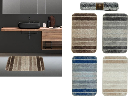 ΧΑΛΙ ΜΠΑΝΙΟΥ ΑΝΤΙΟΛΙΣΘΗΤΙΚΟ ΡΙΓΕ 1700GSM 100% POLYESTER 50X80CM ΣΕ 4 ΧΡΩΜΑΤΑ
