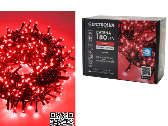 180 LED ΕΣΩΤ. & ΕΞΩΤ. ΧΩΡΟΥ ΜΕ 8 ΠΡΟΓΡΑΜΜΑΤΑ ΚΑΙ ΜΕΤΑΣΧΗΜΑΤΙΣΤΗ ΚΟΚΚΙΝΟ ΦΩΣ ΠΡΑΣΙΝΟ ΚΑΛΩΔΙΟ ΜΗ ΕΠΕΚΤΕΙΝΟΜΕΝΟ IP44 31V 9.