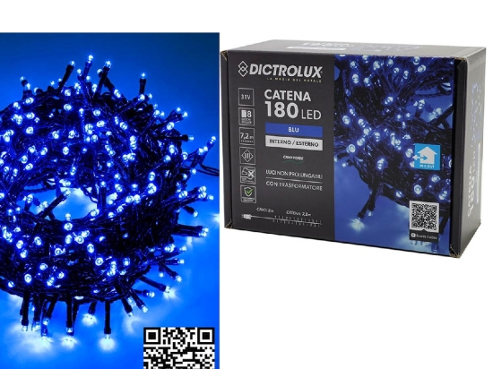 180 LED ΕΣΩΤ. & ΕΞΩΤ. ΧΩΡΟΥ ΜΕ 8 ΠΡΟΓΡΑΜΜΑΤΑ ΚΑΙ ΜΕΤΑΣΧΗΜΑΤΙΣΤΗ ΜΠΛΕ ΦΩΣ ΠΡΑΣΙΝΟ ΚΑΛΩΔΙΟ ΜΗ ΕΠΕΚΤΕΙΝΟΜΕΝΟ IP44 31V 9.2M