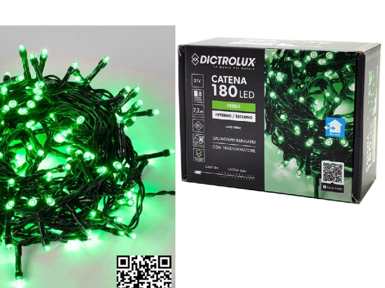 180 LED ΕΣΩΤ. & ΕΞΩΤ. ΧΩΡΟΥ ΜΕ 8 ΠΡΟΓΡΑΜΜΑΤΑ ΚΑΙ ΜΕΤΑΣΧΗΜΑΤΙΣΤΗ ΠΡΑΣΙΝΟ ΦΩΣ ΠΡΑΣΙΝΟ ΚΑΛΩΔΙΟ ΜΗ ΕΠΕΚΤΕΙΝΟΜΕΝΟ IP44 31V 9.