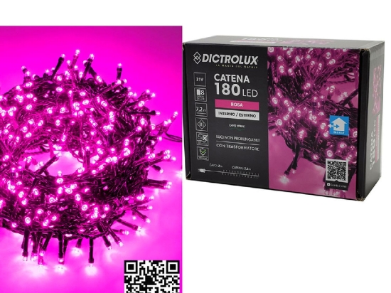 180 LED ΕΣΩΤ. & ΕΞΩΤ. ΧΩΡΟΥ ΜΕ 8 ΠΡΟΓΡΑΜΜΑΤΑ ΚΑΙ ΜΕΤΑΣΧΗΜΑΤΙΣΤΗ ΡΟΖ ΦΩΣ ΠΡΑΣΙΝΟ ΚΑΛΩΔΙΟ ΜΗ ΕΠΕΚΤΕΙΝΟΜΕΝΟ IP44 31V 9.2M