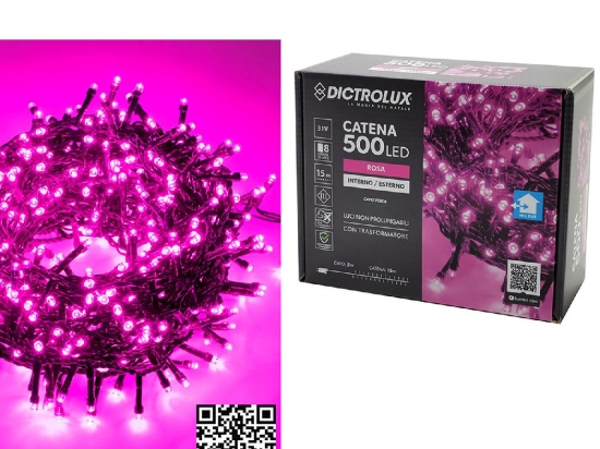 500 LED ΕΣΩΤ. & ΕΞΩΤ. ΧΩΡΟΥ ΜΕ 8 ΠΡΟΓΡΑΜΜΑΤΑ ΚΑΙ ΜΕΤΑΣΧΗΜΑΤΙΣΤΗ ΡΟΖ ΦΩΣ ΠΡΑΣΙΝΟ ΚΑΛΩΔΙΟ ΜΗ ΕΠΕΚΤΕΙΝΟΜΕΝΟ IP44 31V 17M