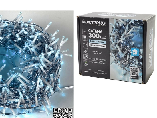 300 LED ΕΣΩΤ. & ΕΞΩΤ. ΧΩΡΟΥ ΜΕ 8 ΠΡΟΓΡΑΜΜΑΤΑ ΨΥΧΡΟ ΛΕΥΚΟ ΦΩΣ ΔΙΑΦΑΝΟ ΚΑΛΩΔΙΟ ΜΗ ΕΠΕΚΤΕΙΝΟΜΕΝΟ 31V 14M