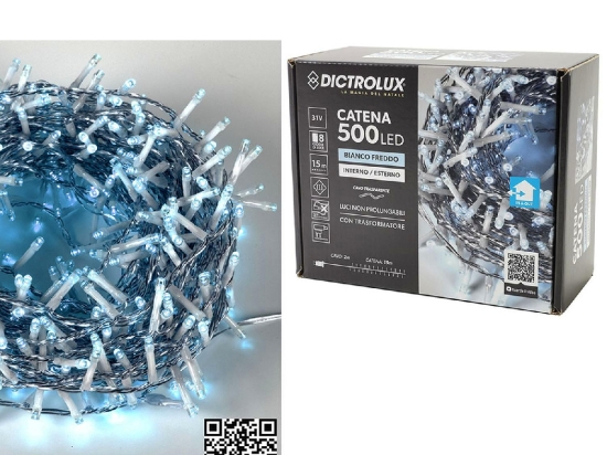 500 LED ΕΣΩΤ. & ΕΞΩΤ. ΧΩΡΟΥ ΜΕ 8 ΠΡΟΓΡΑΜΜΑΤΑ ΨΥΧΡΟ ΛΕΥΚΟ ΦΩΣ ΔΙΑΦΑΝΟ ΚΑΛΩΔΙΟ ΜΗ ΕΠΕΚΤΕΙΝΟΜΕΝΟ 31V 17M