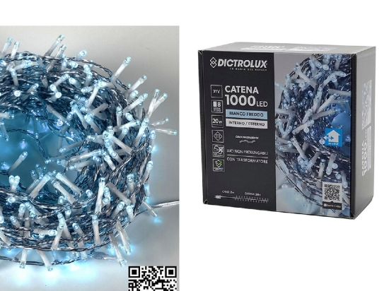 1000 LED ΕΣΩΤ. & ΕΞΩΤ. ΧΩΡΟΥ ΜΕ 8 ΠΡΟΓΡΑΜΜΑΤΑ ΨΥΧΡΟ ΛΕΥΚΟ ΦΩΣ ΔΙΑΦΑΝΟ ΚΑΛΩΔΙΟ ΜΗ ΕΠΕΚΤΕΙΝΟΜΕΝΟ 31V 22M