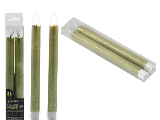 ΚΕΡΙ LED ΧΡΥΣΟ Φ2.2CM ΣΕΤ 2ΤΜΧ