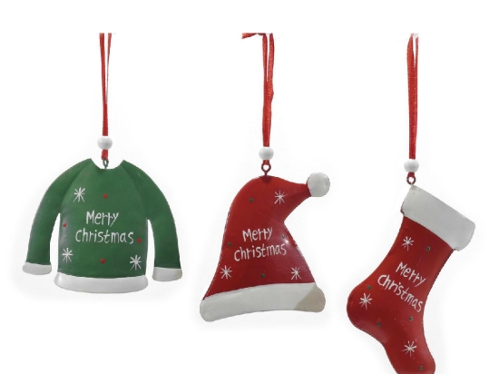 ΔΙΑΚΟΣΜΗΤΙΚΟ ΚΡΕΜΑΣΤΟ MERRY CHRISTMAS 11CM ΣΕ 3 ΣΧΕΔΙΑ