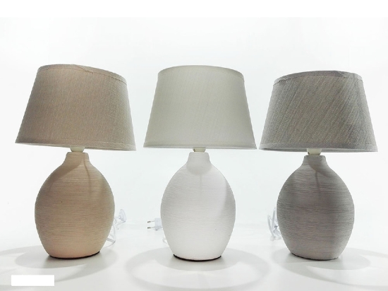ΛΑΜΠΑΔΑ ΚΟΜΟΔΙΝΟΥ ΜΠΕΖ/ΛΕΥΚΟ/ΓΚΡΙ ΥΨΟΣ31CM E14 40W ΣΕ 3 ΧΡΩΜΑΤΑ