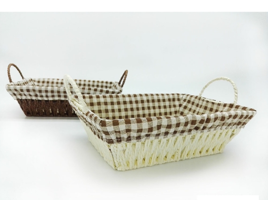 ΚΑΛΑΘΙ ΚΑΡΟ ΚΡΕΜ/ΚΑΦΕ ΨΑΘΙΝΟ 26X19X8CM ΣΕ 2 ΧΡΩΜΑΤΑ