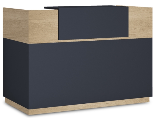 ΓΡΑΦΕΙΟ RECEPTION LOTUS PAKOWORLD ΣΕ ΧΡΩΜΑ ΦΥΣΙΚΟ - ΑΝΘΡΑΚΙ 180X70X110ΕΚ