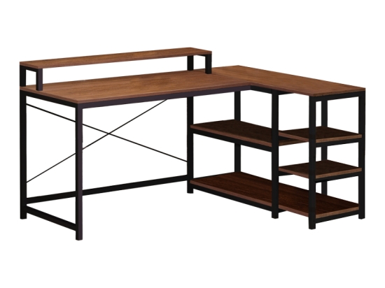 ΓΡΑΦΕΙΟ ΓΩΝΙΑΚΟ ΑΝΑΣΤΡΕΨΙΜΟ TEBUL PAKOWORLD MDF-METAL ΣΕ ΚΑΡΥΔΙ ΑΠΟΧΡΩΣΗ 130X60X88ΕΚ
