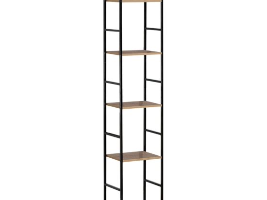 ΒΙΒΛΙΟΘΗΚΗ AZUEL PAKOWORLD ΦΥΣΙΚΟ-ΜΑΥΡΟ ΜΕΤΑΛΛΟ 29X23.5X144ΕΚ