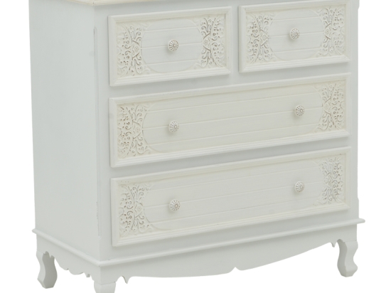 ΣΥΡΤΑΡΙΕΡΑ PAZLEN INART MDF ΣΕ ΛΕΥΚΗ ΑΝΤΙΚΕ ΑΠΟΧΡΩΣΗ 80X40X80ΕΚ