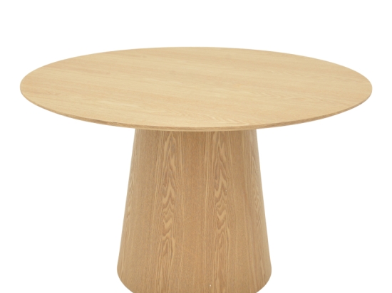 ΤΡΑΠΕΖΙ KAYANO PAKOWORLD MDF ΣΕ ΦΥΣΙΚΗ ΑΠΟΧΡΩΣΗ Φ120X72ΕΚ