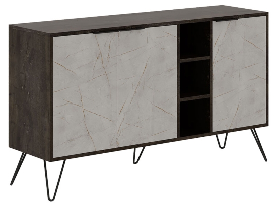 ΜΠΟΥΦΕΣ CLARA PAKOWORLD LIGHT ΚΑΡΥΔΙ-ΓΚΡΙ ΜΑΡΜΑΡΟΥ 142X35.5X83ΕΚ