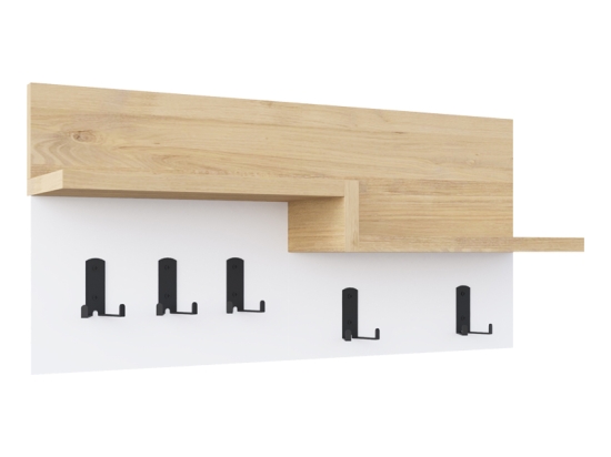 ΚΡΕΜΑΣΤΡΑ ΤΟΙΧΟΥ HARM PAKOWORLD OAK-ΛΕΥΚΟ ΜΕΛΑΜΙΝΗΣ 65X15X31ΕΚ