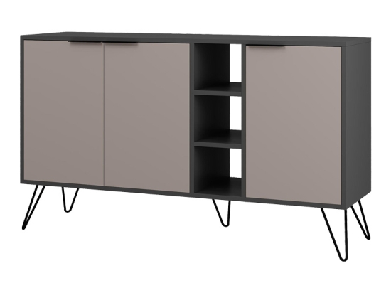 ΜΠΟΥΦΕΣ CLARA PAKOWORLD ΣΕ ΜΟΚΑ-ΑΝΘΡΑΚΙ ΑΠΟΧΡΩΣΗ 142X35,6X83ΕΚ