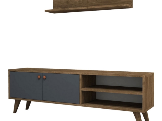 ΣΥΝΘΕΤΟ ΣΑΛΟΝΙΟΥ ARIC PAKOWORLD ΑΝΘΡΑΚΙ-ΚΑΡΥΔΙ 140X30X45ΕΚ