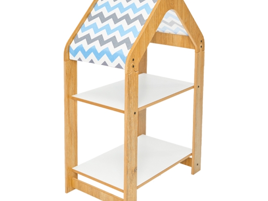 ΡΑΦΙΕΡΑ MONTESSORI ZOILEN PAKOWORLD ΦΥΣΙΚΟ-ΛΕΥΚΟ-ΜΠΛΕ MDF 50X30X80ΕΚ