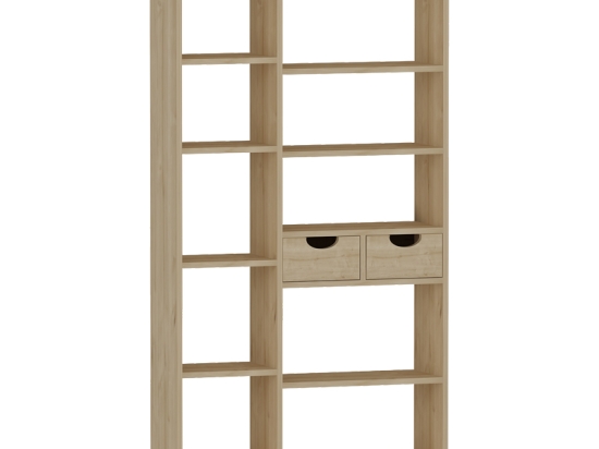 ΒΙΒΛΙΟΘΗΚΗ ΜΕ ΣΥΡΤΑΡΙΑ DAKIN PAKOWORLD ΣΕ OAK ΑΠΟΧΡΩΣΗ 80X25X190ΕΚ