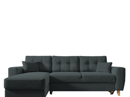 ΚΑΝΑΠΕΣ ΓΩΝΙΑΚΟΣ ARTELIBRE ΑΝΑΣΤΡΕΨΙΜΗ ΓΩΝΙΑ JESSIE 235X160X85CM ΣΚΟΥΡΟ ΓΚΡΙ